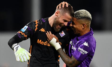 David de Gea won de prijs voor beste speler van de wedstrijd in ACF Fiorentina